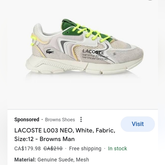 Lacoste Texile unisex sneakers - Picture 14 of 15